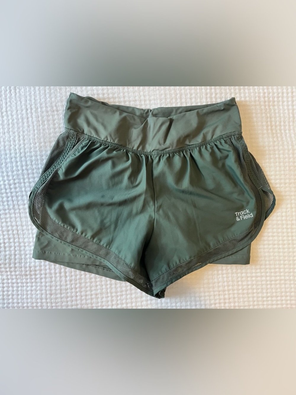 Olive Green Track & Field Athletic Shorts